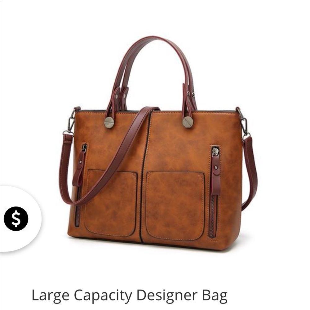 Ivy & Fig large capacity designer canvas bag.